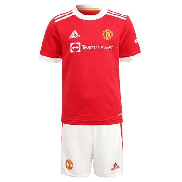 Camiseta Manchester United Niño 1st 2021-2022 Rojo